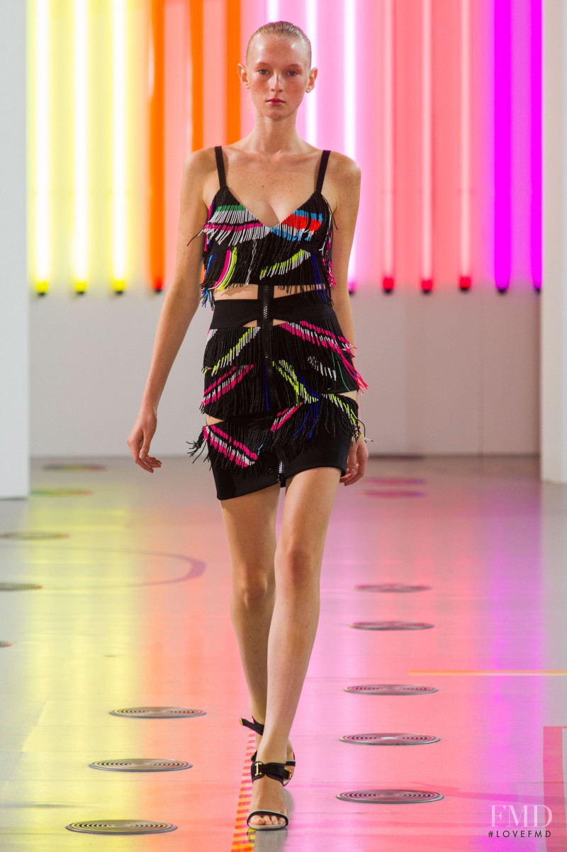 Nastya Sten featured in  the Preen by Thornton Bregazzi fashion show for Spring/Summer 2015