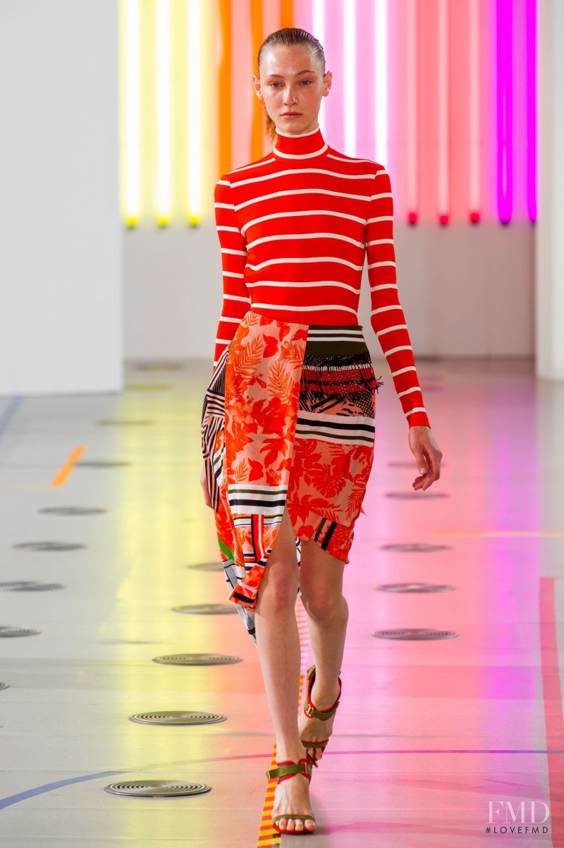 Lera Tribel featured in  the Preen by Thornton Bregazzi fashion show for Spring/Summer 2015