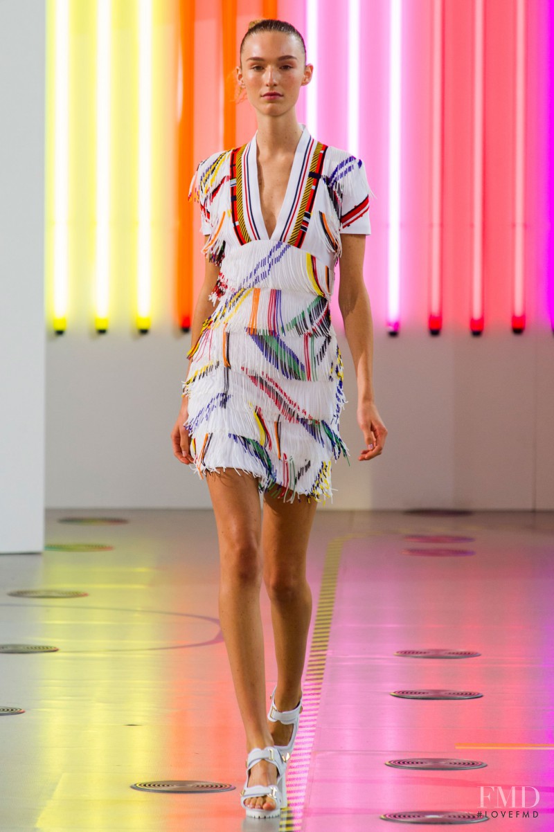 Manuela Frey featured in  the Preen by Thornton Bregazzi fashion show for Spring/Summer 2015