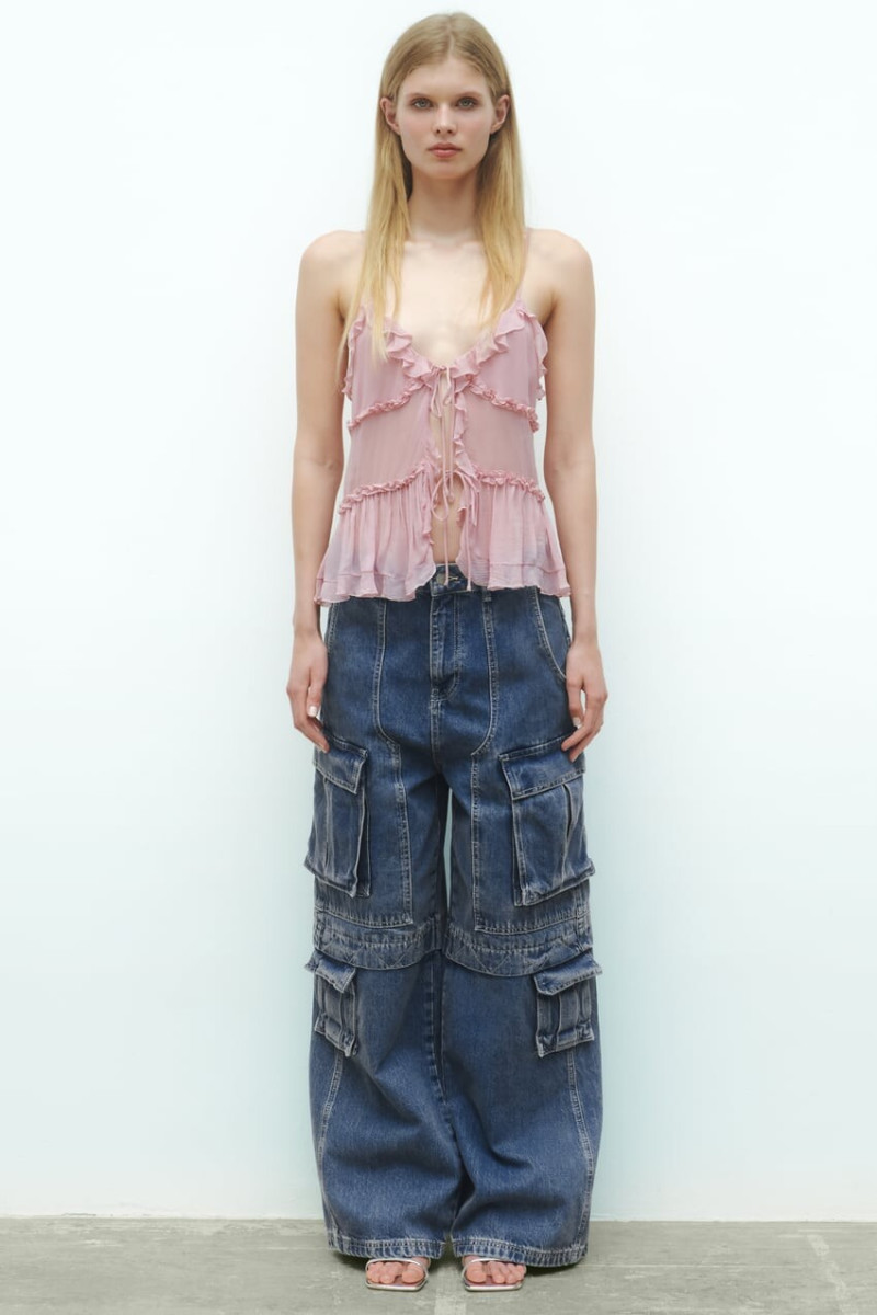 Ida Heiner featured in  the Zara lookbook for Pre-Fall 2023
