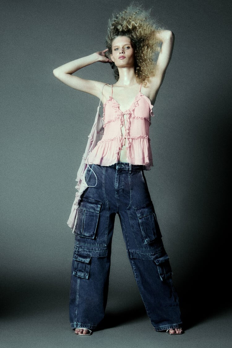 Ida Heiner featured in  the Zara lookbook for Pre-Fall 2023