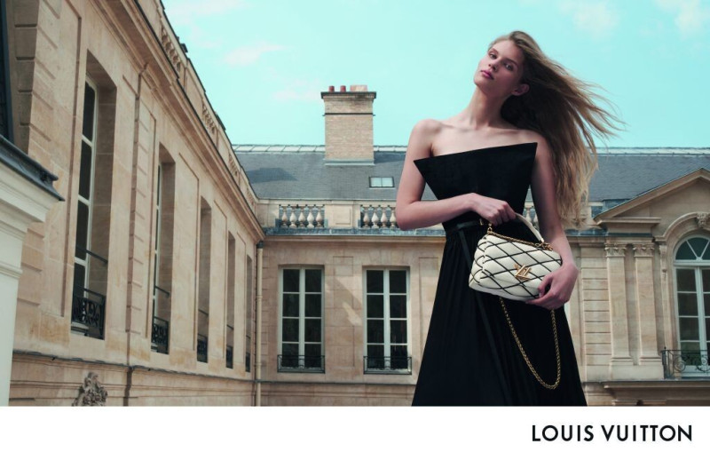 Ida Heiner featured in  the Louis Vuitton advertisement for Autumn/Winter 2023