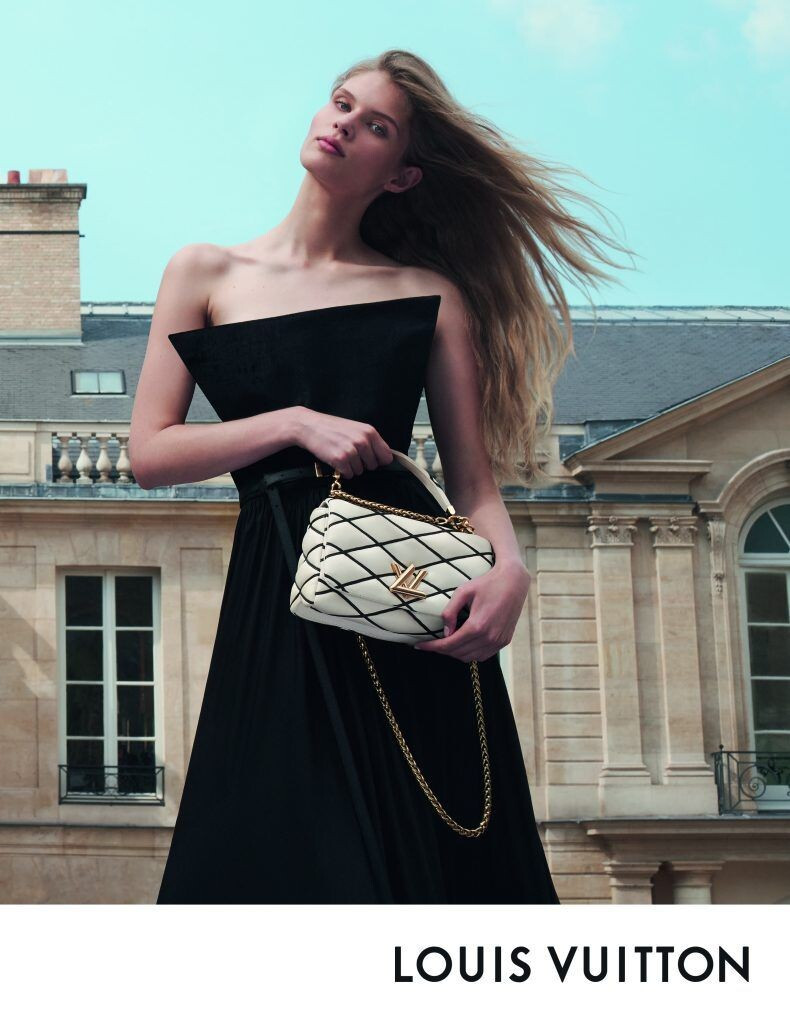 Ida Heiner featured in  the Louis Vuitton advertisement for Autumn/Winter 2023