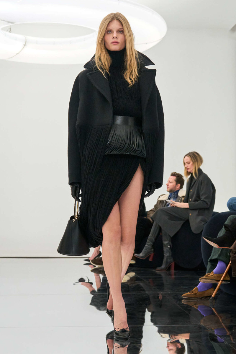 Ida Heiner featured in  the Alaia La Robe Spirale fashion show for Fall 2024