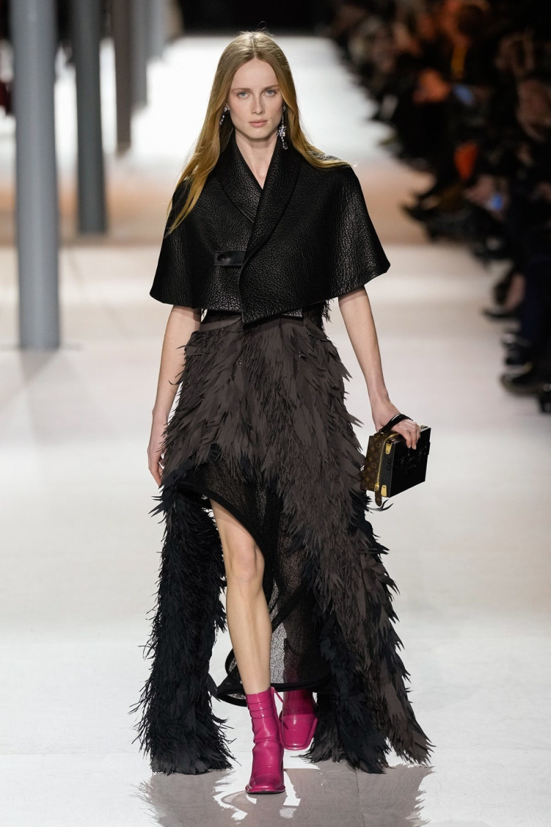 Rianne Van Rompaey featured in  the Louis Vuitton fashion show for Autumn/Winter 2024
