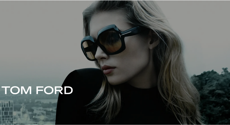 Ida Heiner featured in  the Tom Ford Eyewear advertisement for Spring/Summer 2024