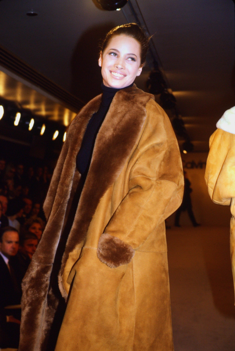 Christy Turlington featured in  the Calvin Klein fashion show for Autumn/Winter 1987