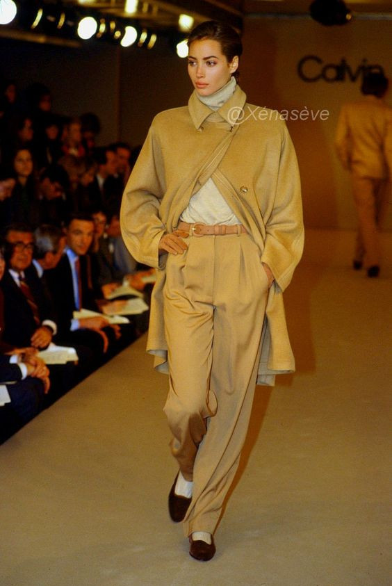 Christy Turlington featured in  the Calvin Klein fashion show for Autumn/Winter 1988