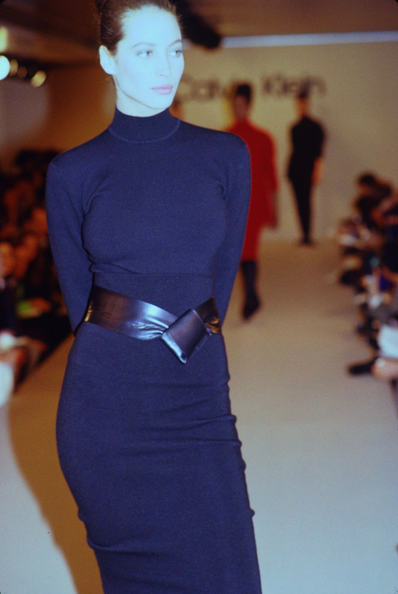 Christy Turlington featured in  the Calvin Klein fashion show for Autumn/Winter 1988