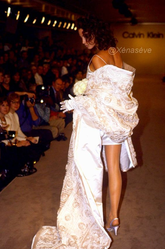 Christy Turlington featured in  the Calvin Klein fashion show for Spring/Summer 1988