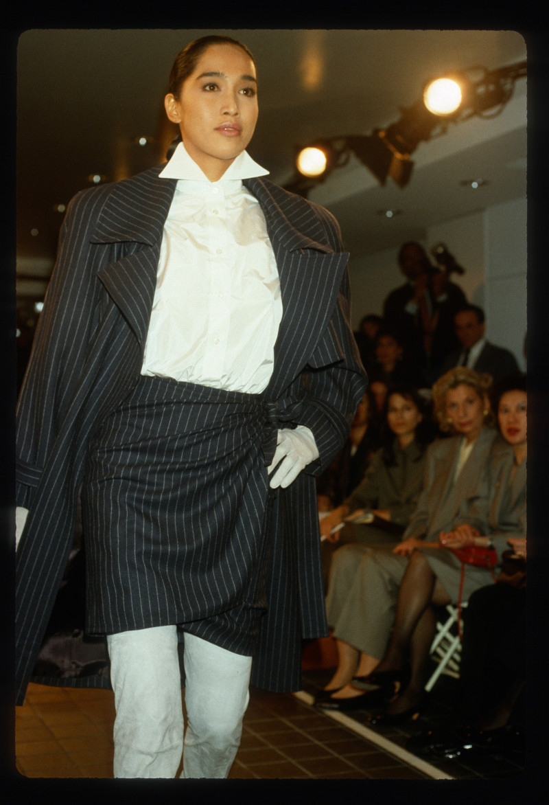 Anna Bayle featured in  the Michael Kors Collection fashion show for Autumn/Winter 1988