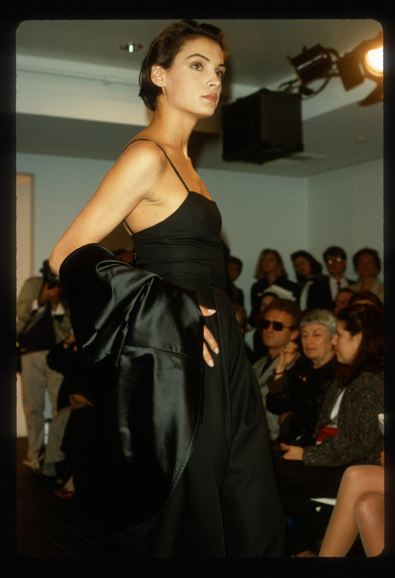 Famke Janssen featured in  the Michael Kors Collection fashion show for Autumn/Winter 1988