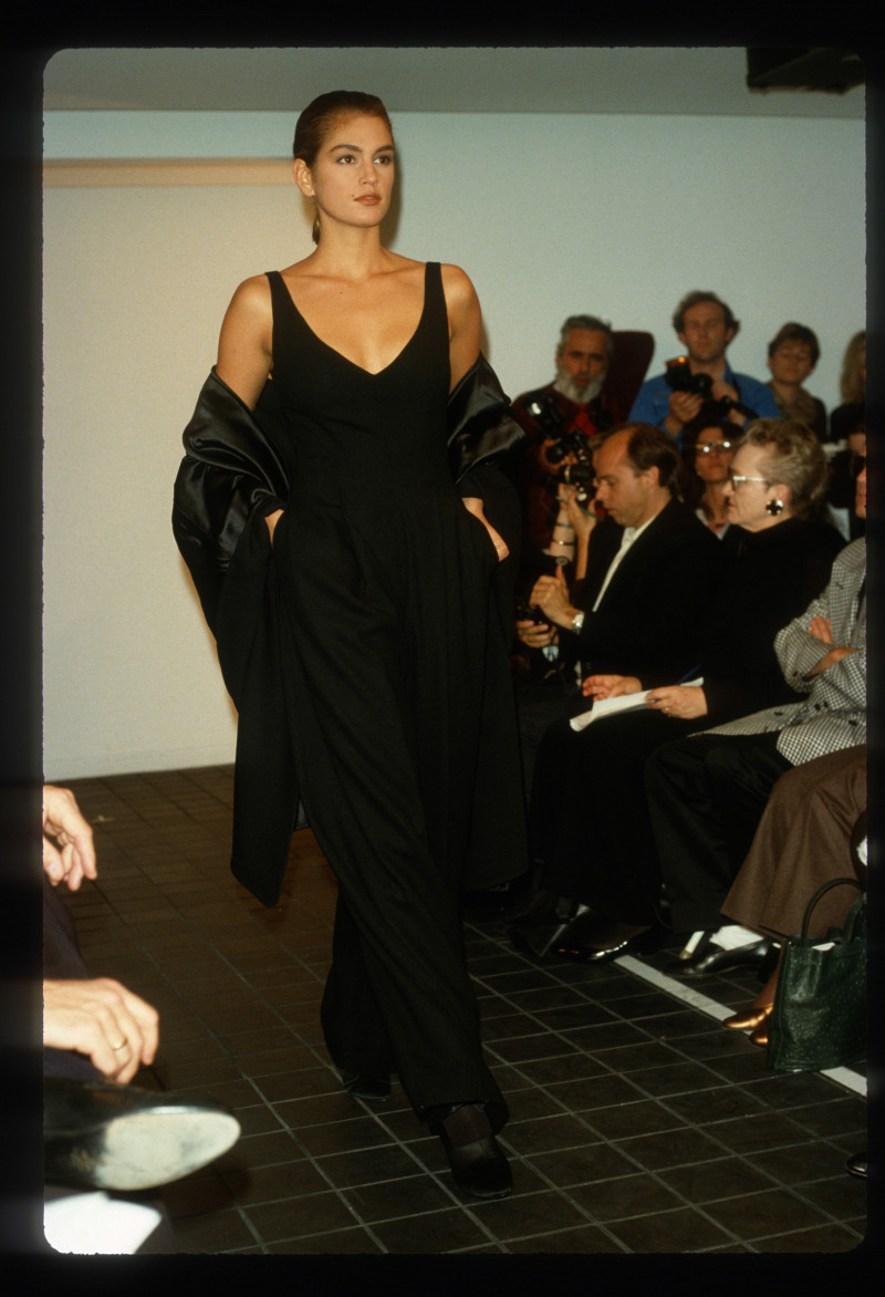 Cindy Crawford featured in  the Michael Kors Collection fashion show for Autumn/Winter 1988