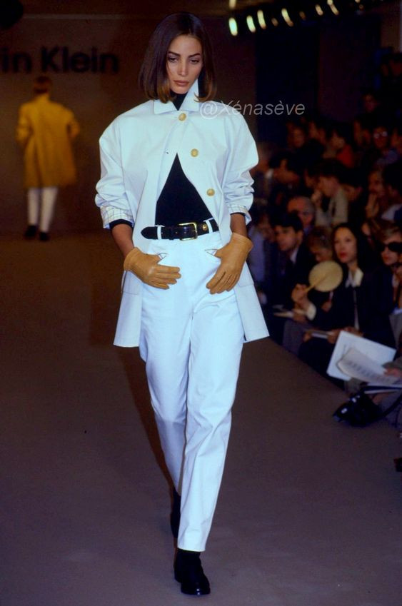 Christy Turlington featured in  the Calvin Klein fashion show for Autumn/Winter 1989