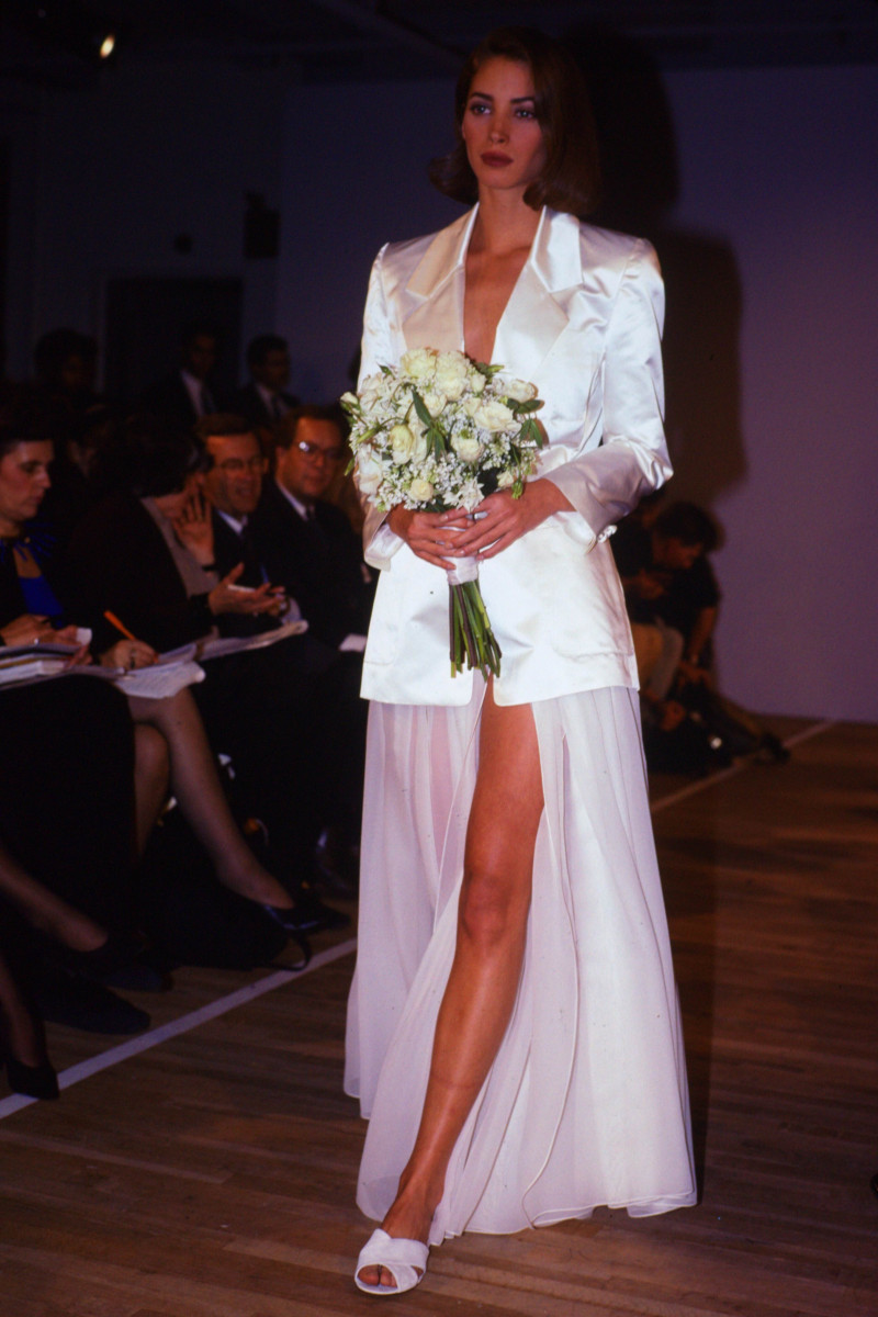 Christy Turlington featured in  the Calvin Klein fashion show for Autumn/Winter 1989