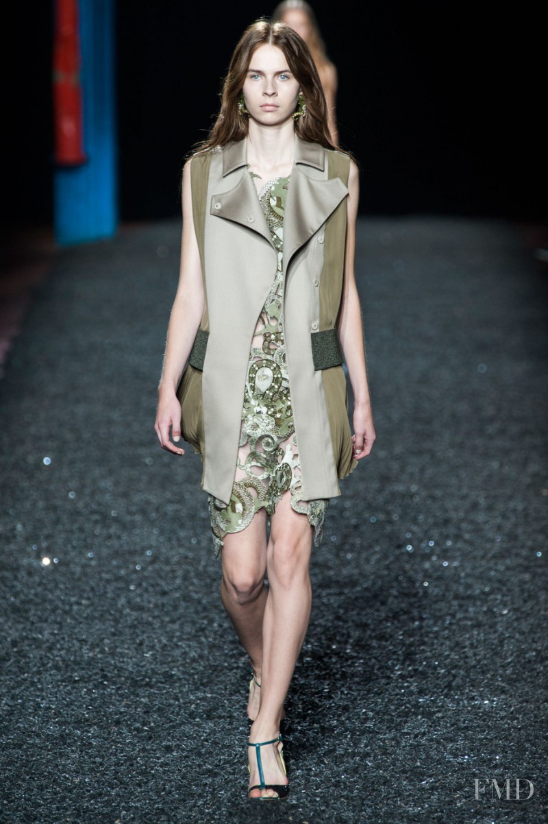 Willy Morsch featured in  the Mary Katrantzou fashion show for Spring/Summer 2015