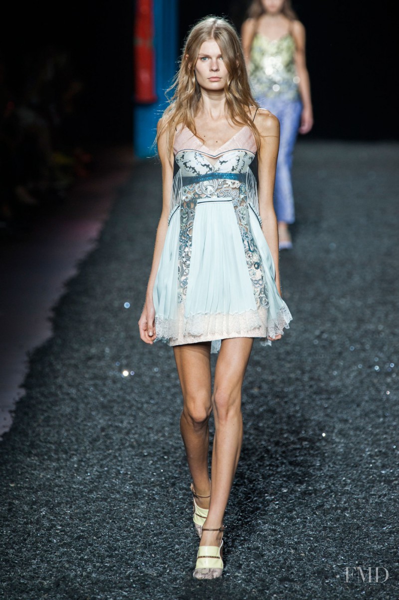 Alexandra Elizabeth Ljadov featured in  the Mary Katrantzou fashion show for Spring/Summer 2015