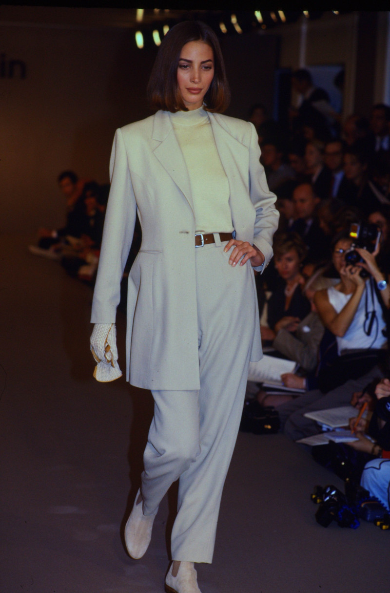 Christy Turlington featured in  the Calvin Klein fashion show for Spring/Summer 1990