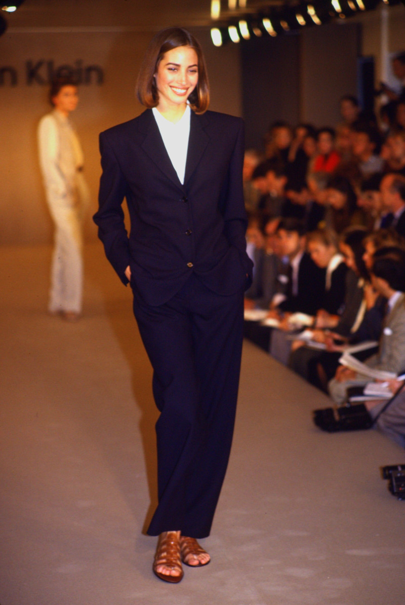 Christy Turlington featured in  the Calvin Klein fashion show for Spring/Summer 1990