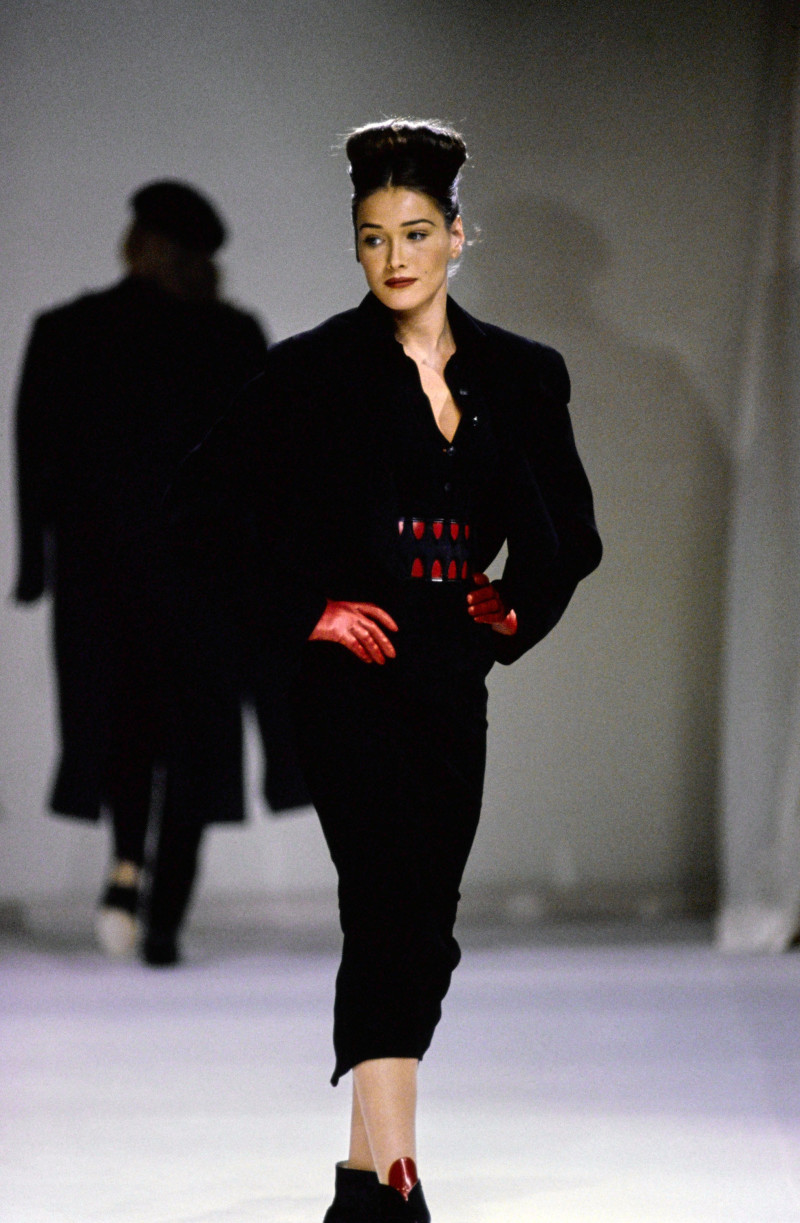 Carla Bruni featured in  the Alaia fashion show for Autumn/Winter 1991