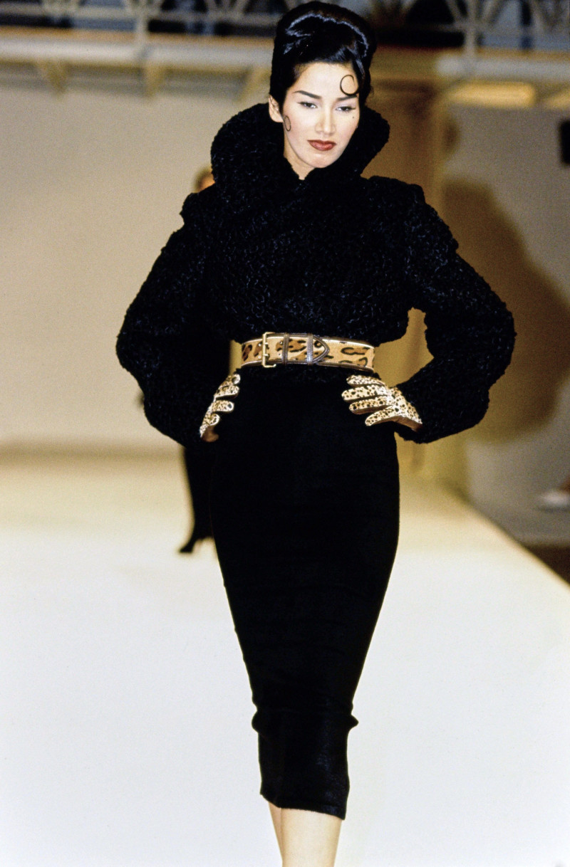 Gurmit Kaur featured in  the Alaia fashion show for Autumn/Winter 1991