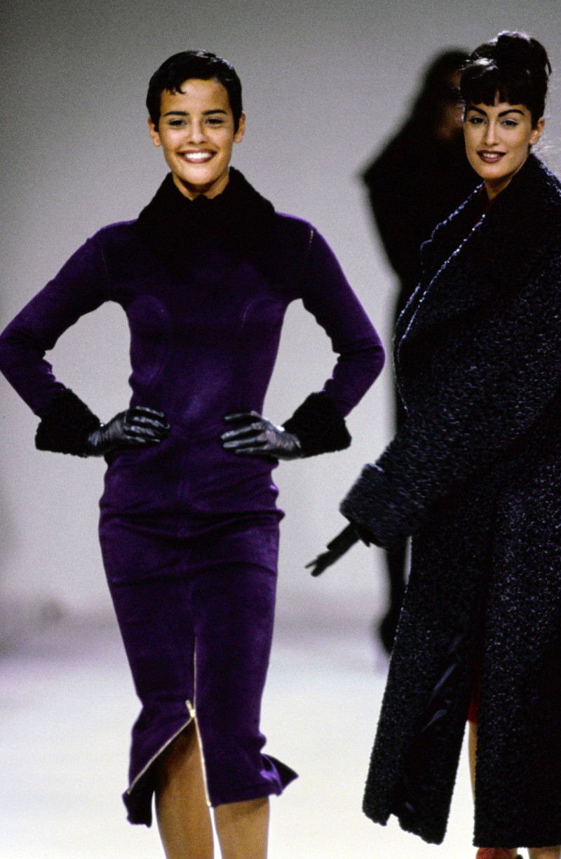 Nadege du Bospertus featured in  the Alaia fashion show for Autumn/Winter 1991