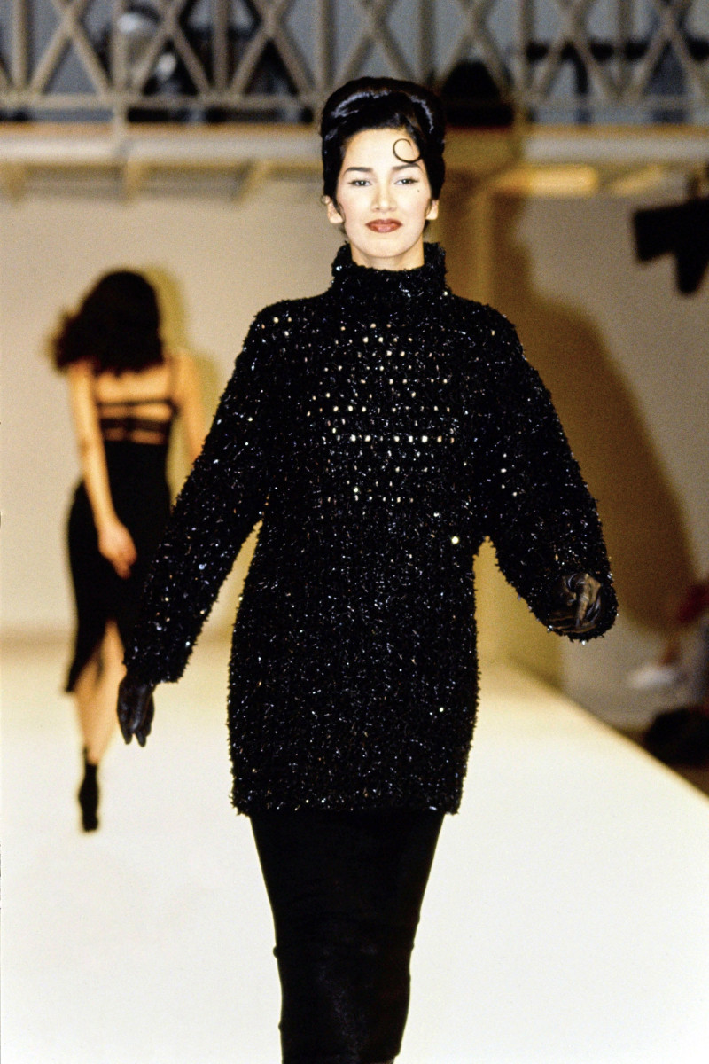 Gurmit Kaur featured in  the Alaia fashion show for Autumn/Winter 1991