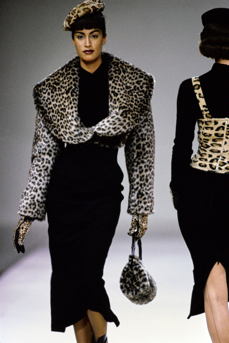 Yasmeen Ghauri featured in  the Alaia fashion show for Autumn/Winter 1991