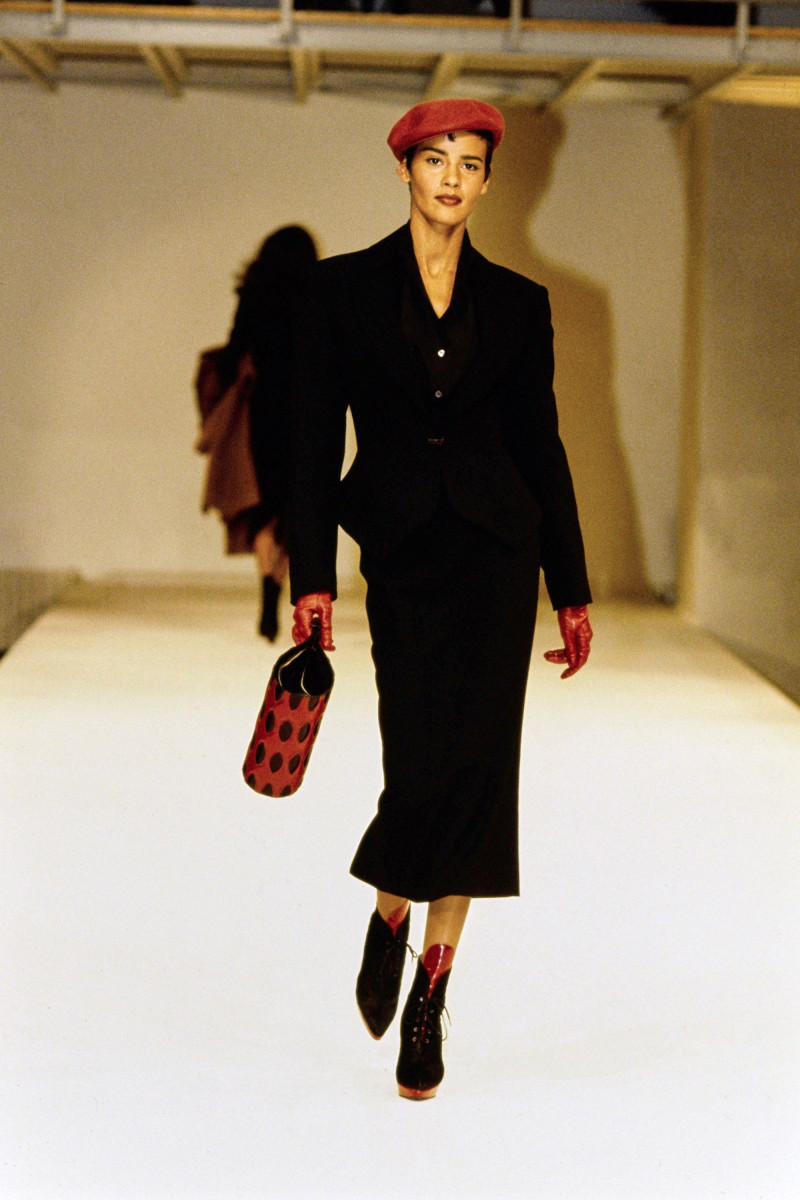 Nadege du Bospertus featured in  the Alaia fashion show for Autumn/Winter 1991