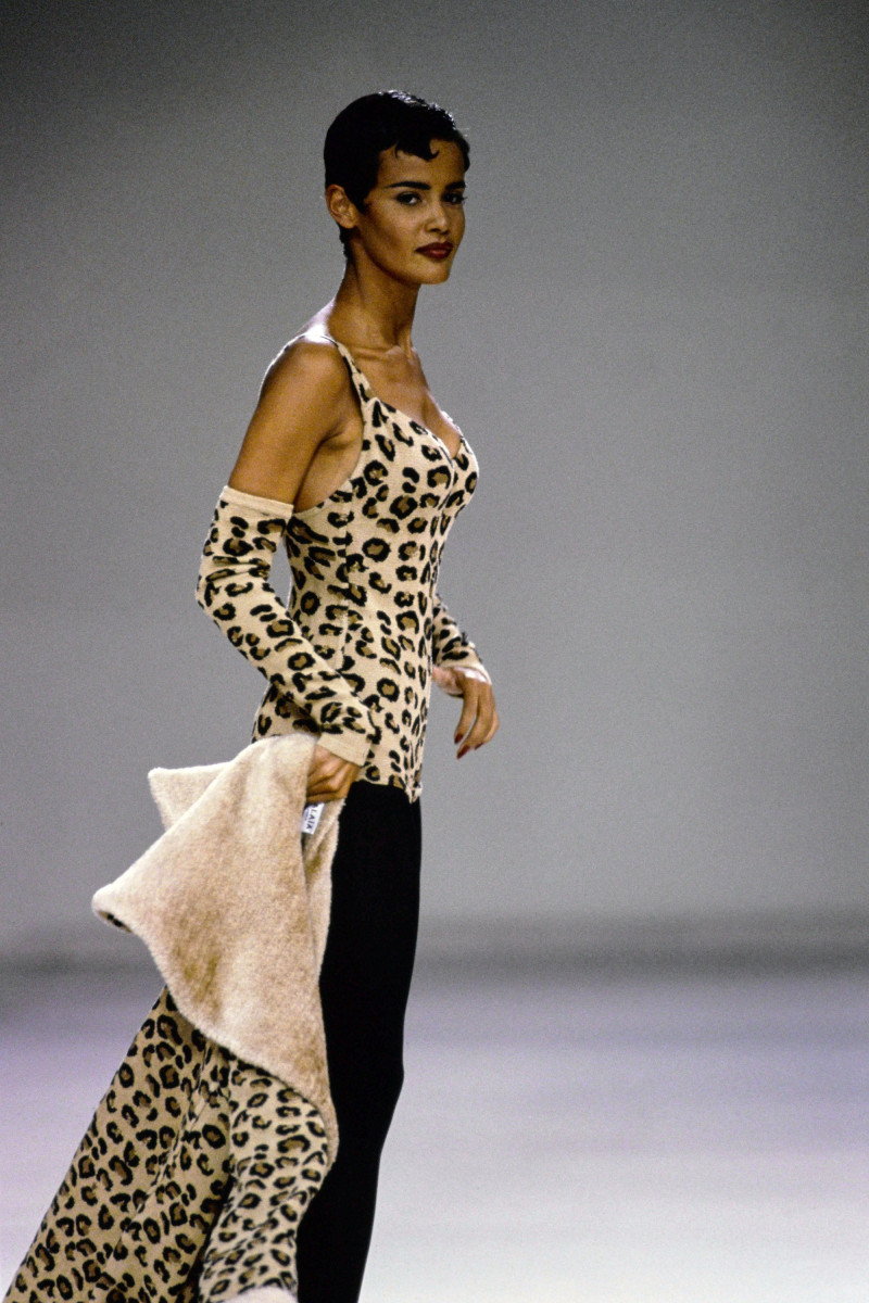 Nadege du Bospertus featured in  the Alaia fashion show for Autumn/Winter 1991