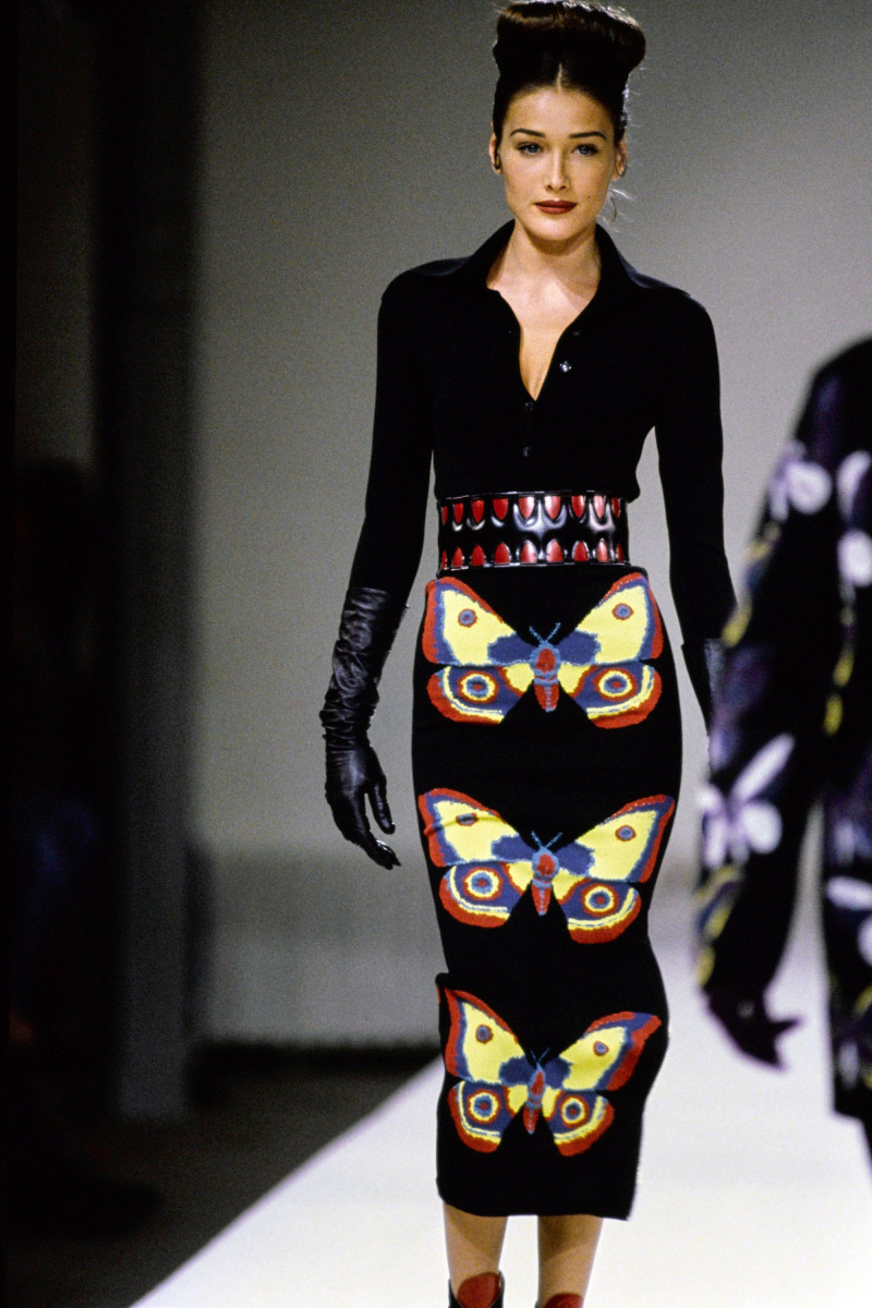 Carla Bruni featured in  the Alaia fashion show for Autumn/Winter 1991