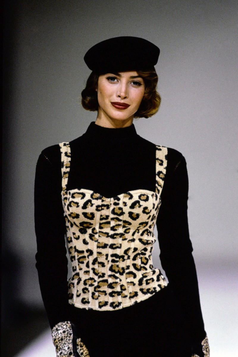 Christy Turlington featured in  the Alaia fashion show for Autumn/Winter 1991