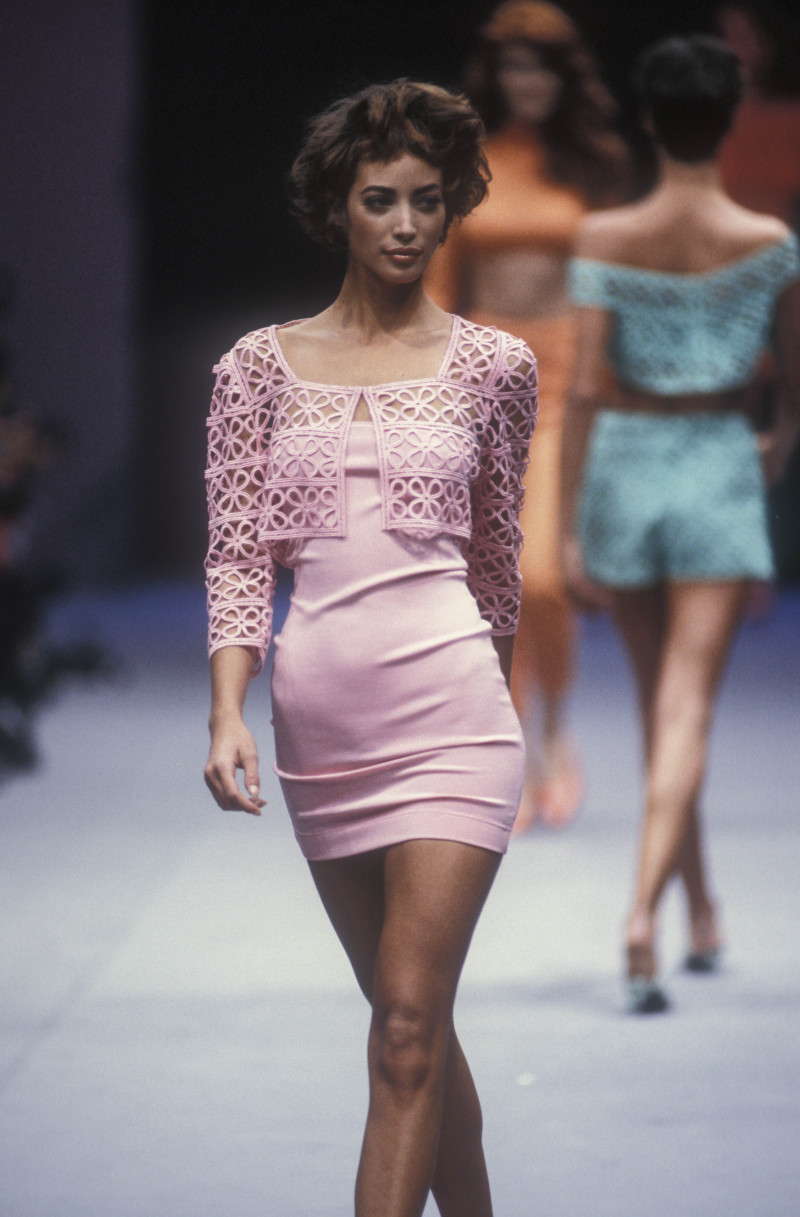 Christy Turlington featured in  the Alberta Ferretti fashion show for Spring/Summer 1991