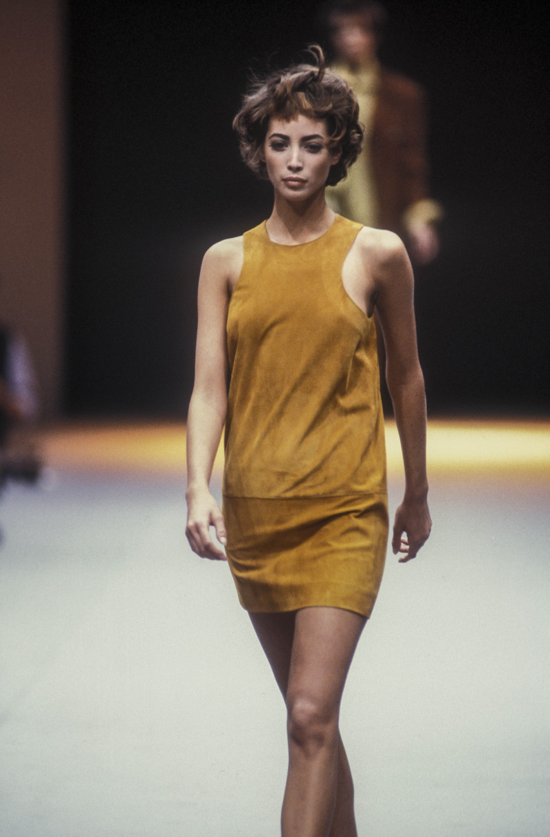 Christy Turlington featured in  the Alberta Ferretti fashion show for Spring/Summer 1991