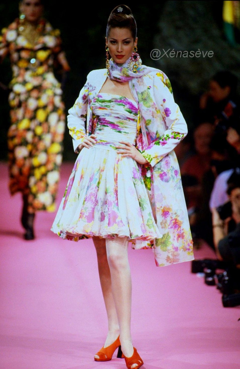 Christy Turlington featured in  the Christian Lacroix Couture fashion show for Spring/Summer 1991