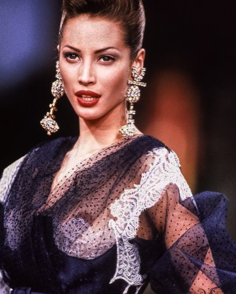 Christy Turlington featured in  the Christian Lacroix Couture fashion show for Spring/Summer 1991