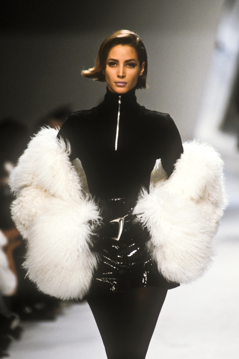 Christy Turlington featured in  the Montana fashion show for Autumn/Winter 1991