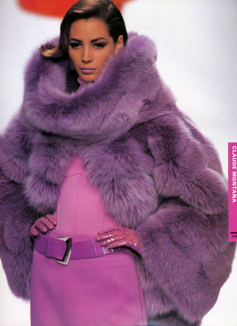 Christy Turlington featured in  the Montana fashion show for Autumn/Winter 1991