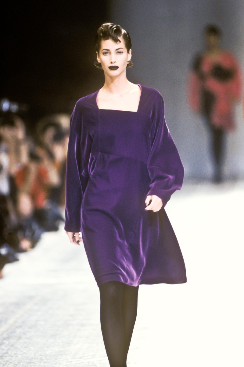 Christy Turlington featured in  the Comme Des Garcons fashion show for Autumn/Winter 1991