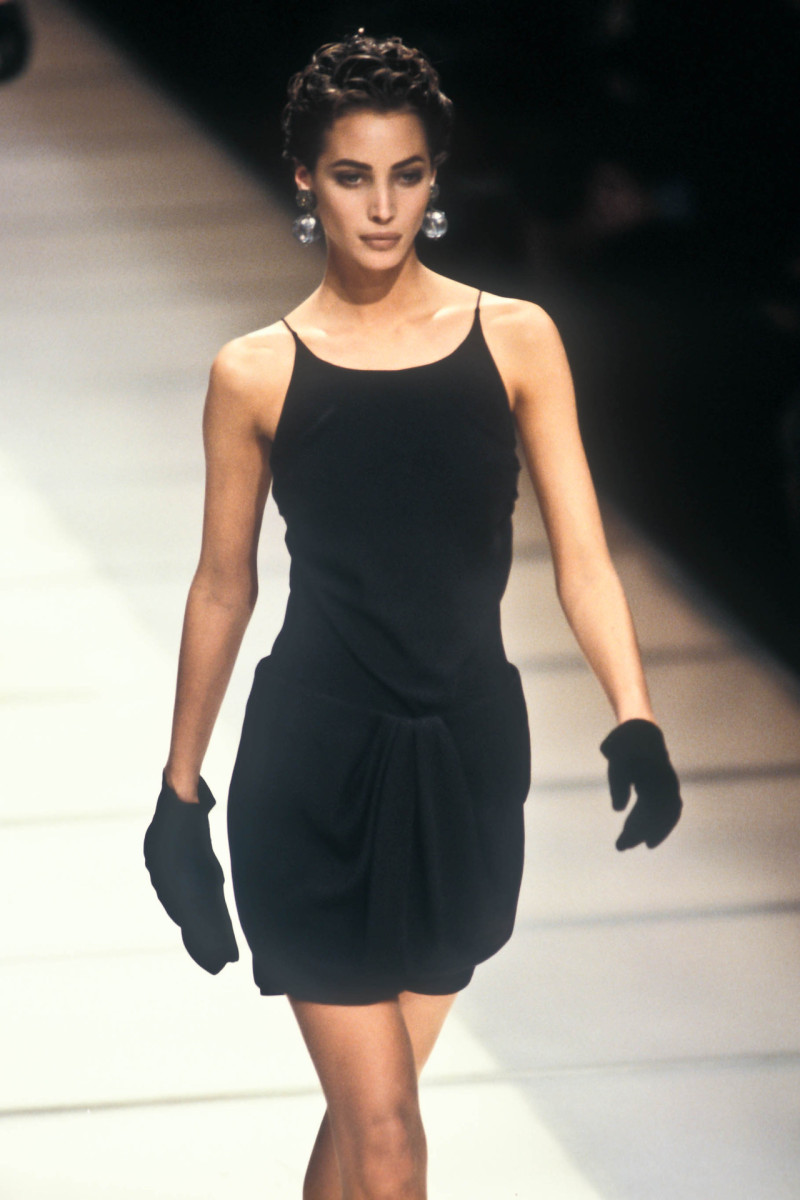 Christy Turlington featured in  the Giorgio Armani fashion show for Spring/Summer 1991