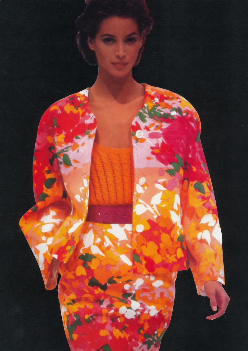 Christy Turlington featured in  the Perry Ellis fashion show for Spring/Summer 1991