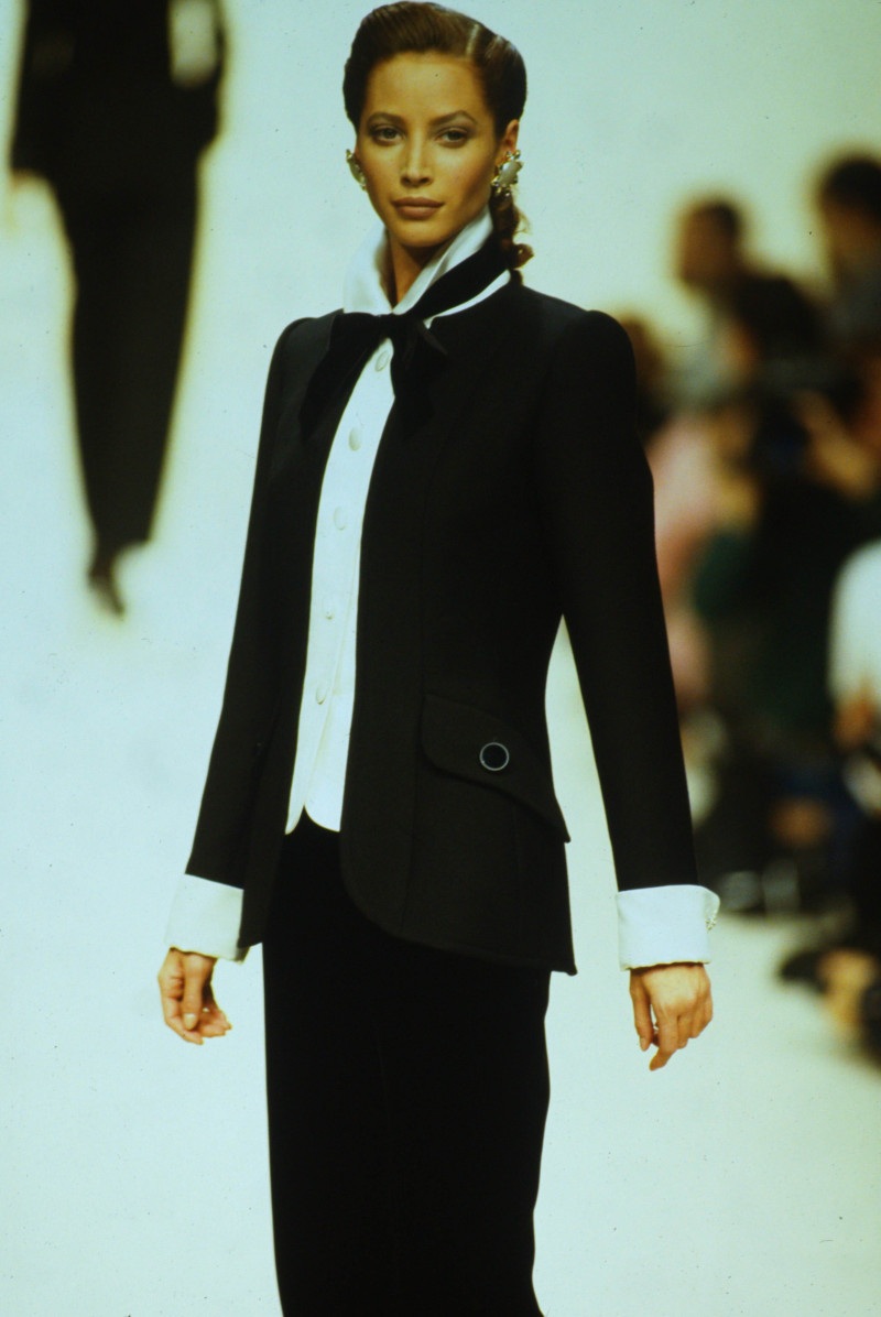 Christy Turlington featured in  the Balmain fashion show for Autumn/Winter 1994