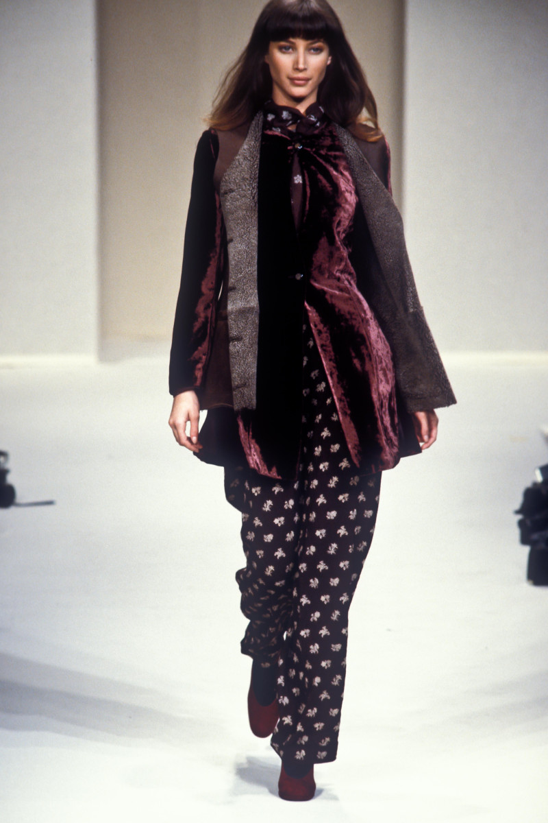 Christy Turlington featured in  the Cerruti fashion show for Autumn/Winter 1994
