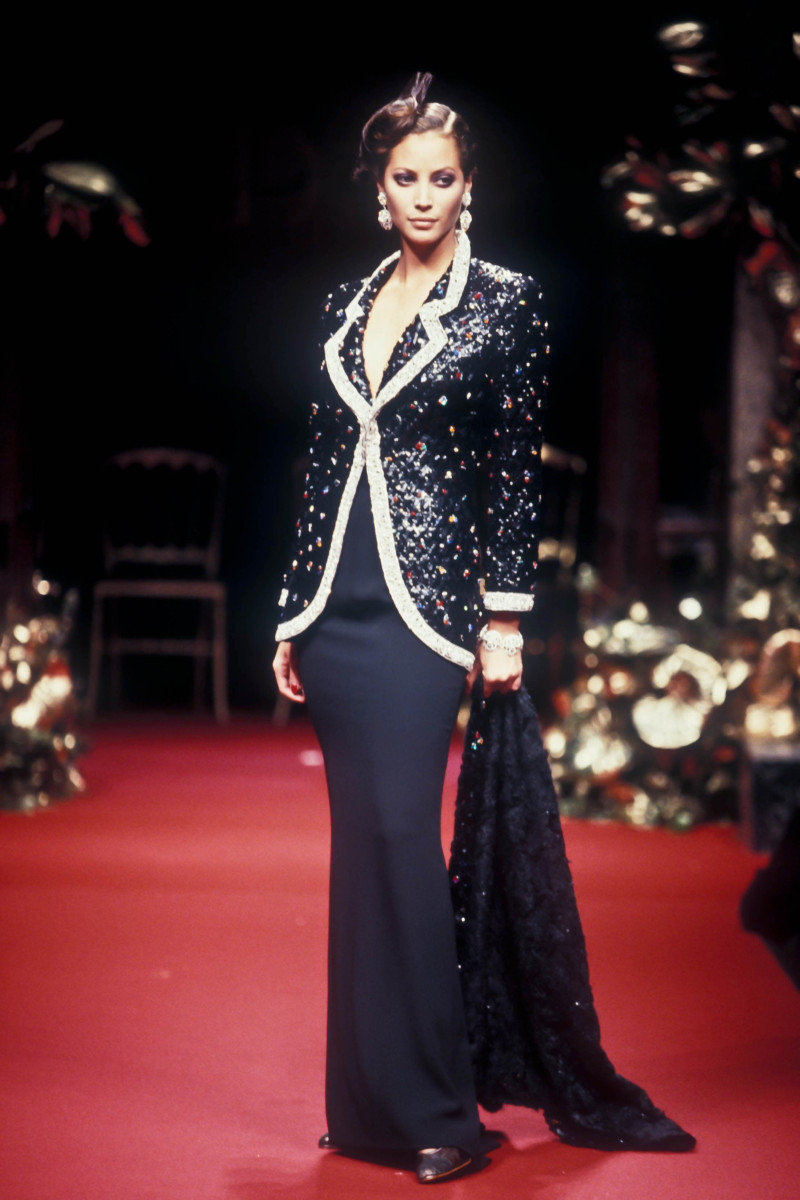 Christy Turlington featured in  the Christian Dior Haute Couture fashion show for Autumn/Winter 1994