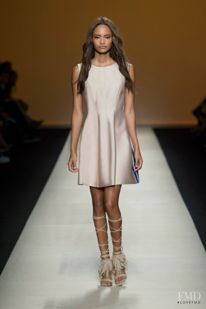 Malaika Firth featured in  the Alberta Ferretti fashion show for Spring/Summer 2015