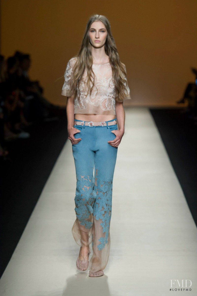Sarah Endres featured in  the Alberta Ferretti fashion show for Spring/Summer 2015