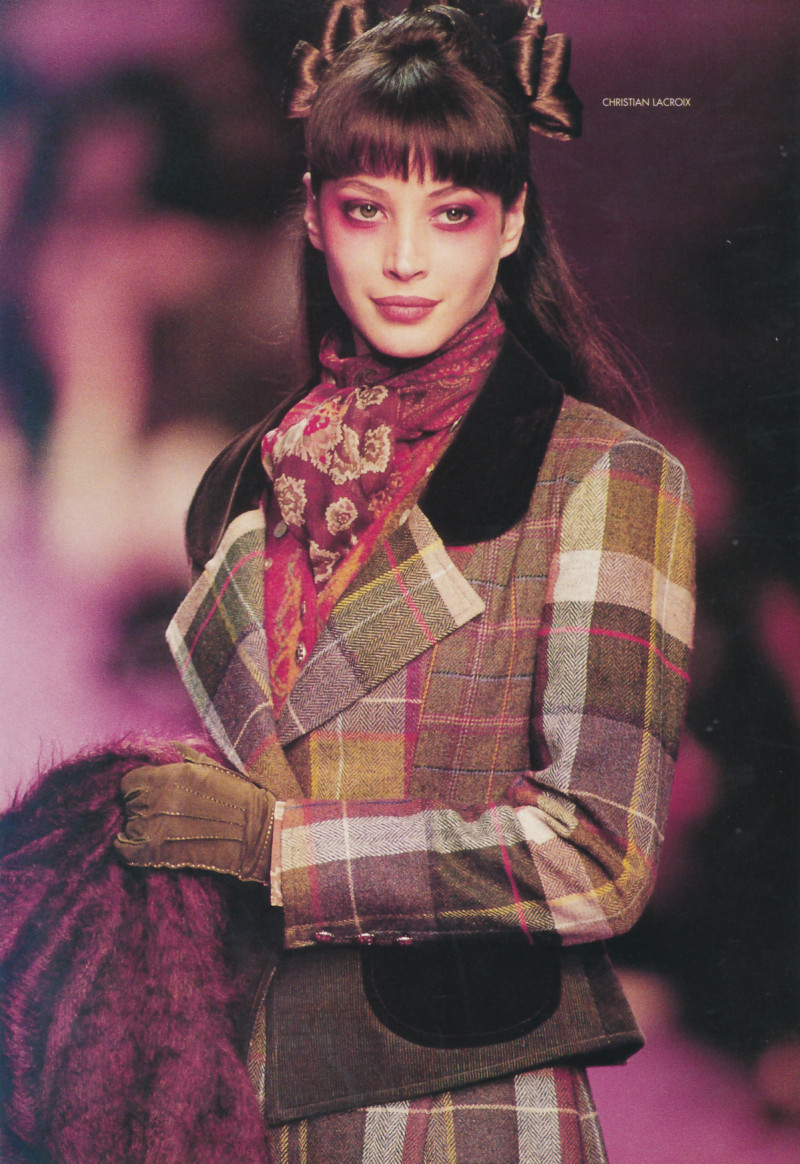 Christy Turlington featured in  the Christian Lacroix fashion show for Autumn/Winter 1994