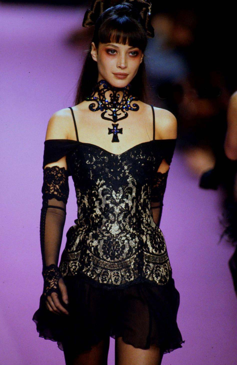 Christy Turlington featured in  the Christian Lacroix fashion show for Autumn/Winter 1994