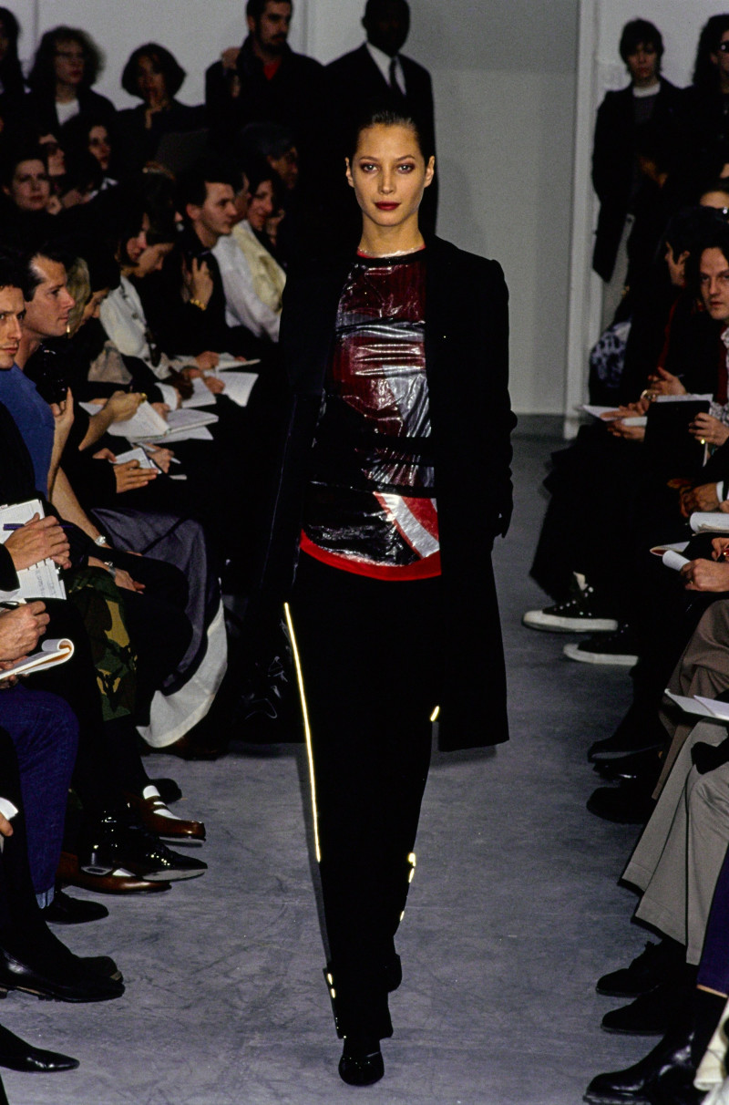 Christy Turlington featured in  the Helmut Lang fashion show for Autumn/Winter 1994