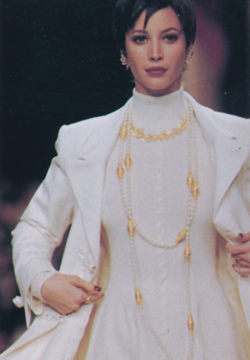 Christy Turlington featured in  the Jacques Fath fashion show for Autumn/Winter 1994